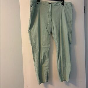 Lands' End Mint Green Corduroy Pants 18 Petite